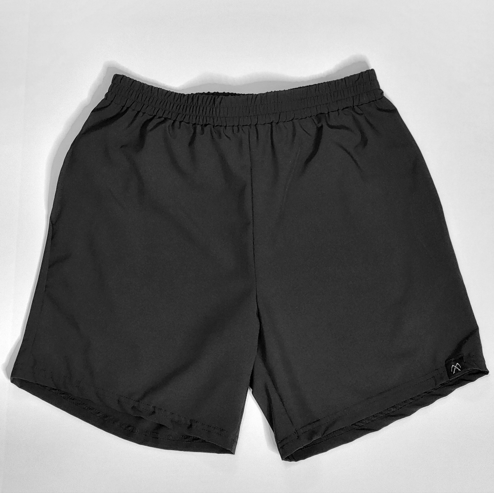 The Pretty Cult ~ RARE ~ Scythe Logo Unisex Long Black Running Shorts